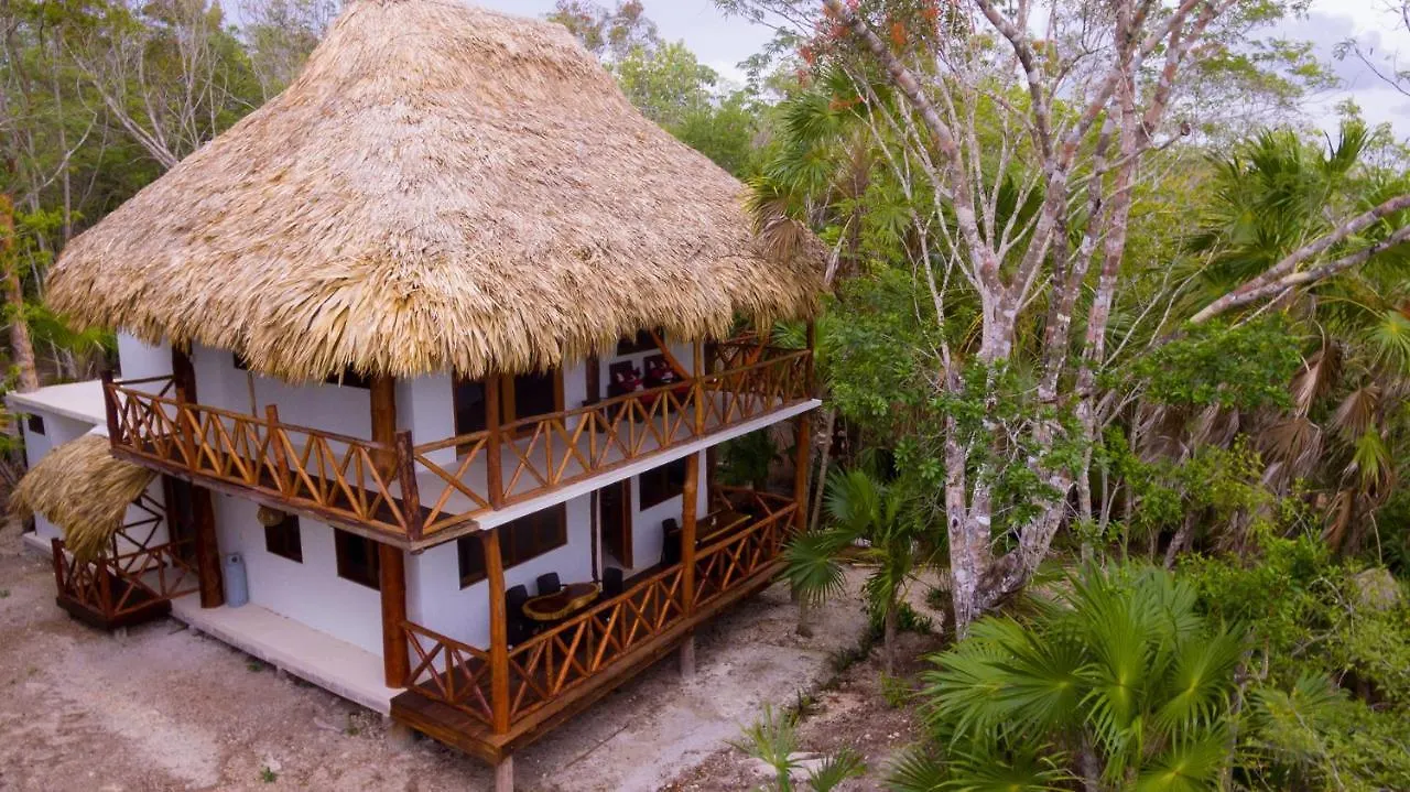 Santa Cruz Chico Laguna Bacalar Ichkiichpan אכסניה Santa Cruz Chico